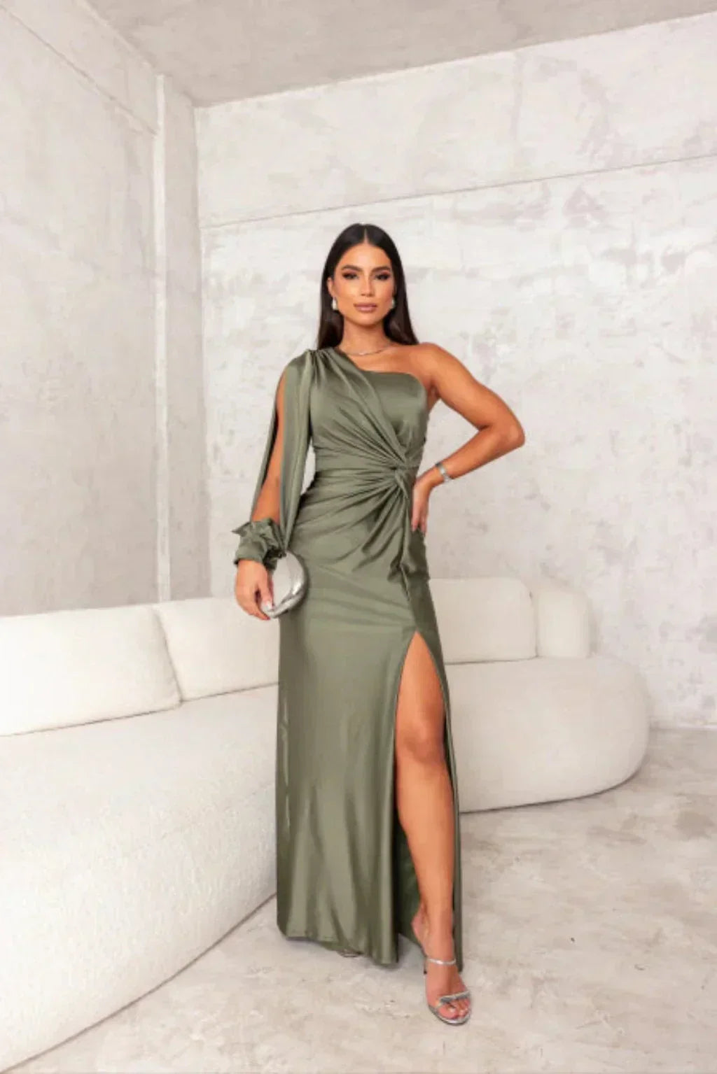 Alya | Satin One-Shoulder Dress