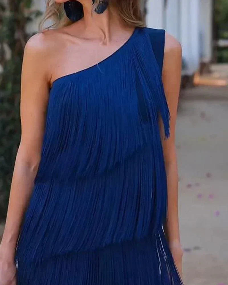 Daliana | Elegant Dress With Fringe