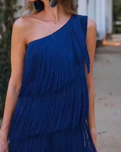 Daliana | Elegant Dress With Fringe