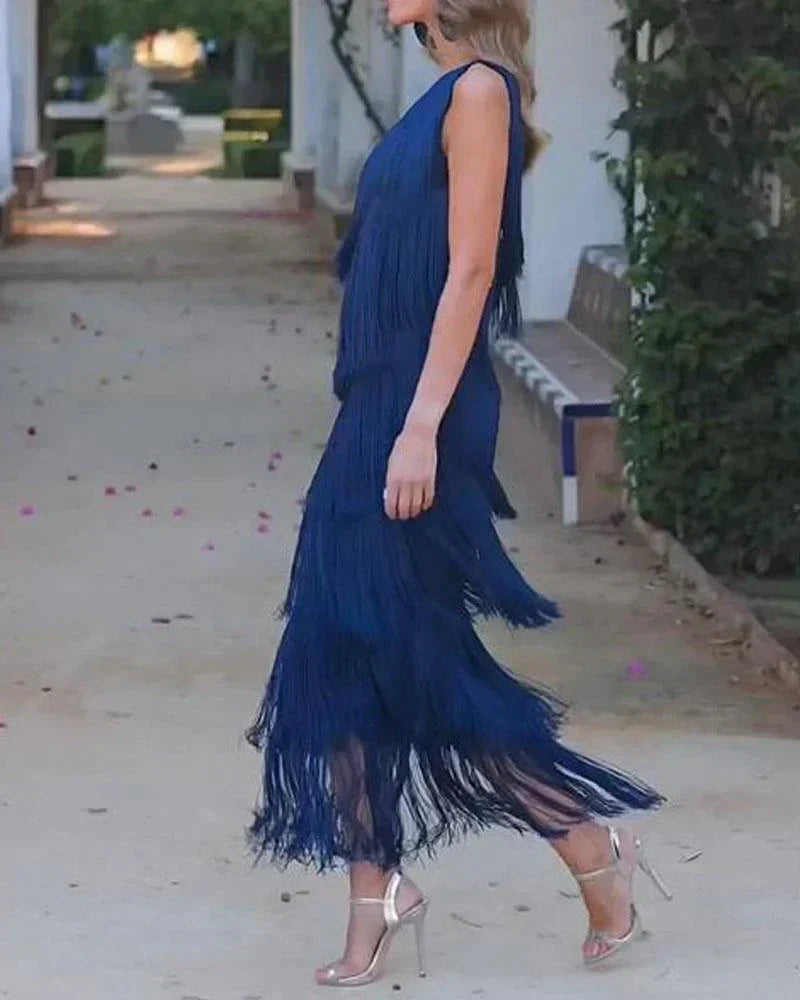Daliana | Elegant Dress With Fringe