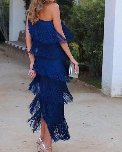 Daliana | Elegant Dress With Fringe