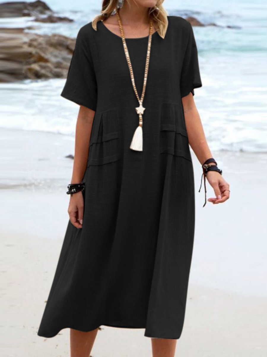 Ary | Loose Round Neck Dress