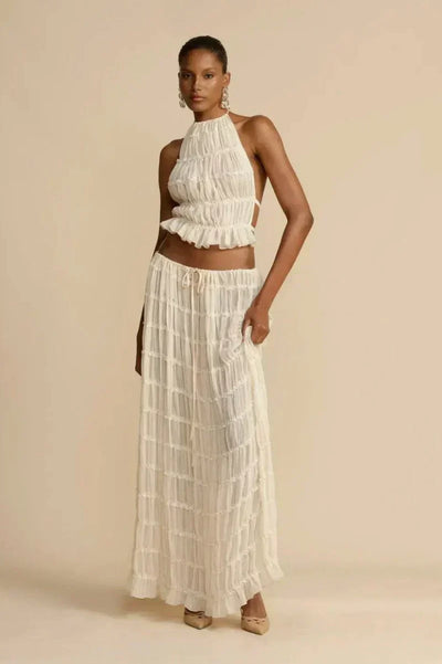 Ferina | Backless Pleated Set