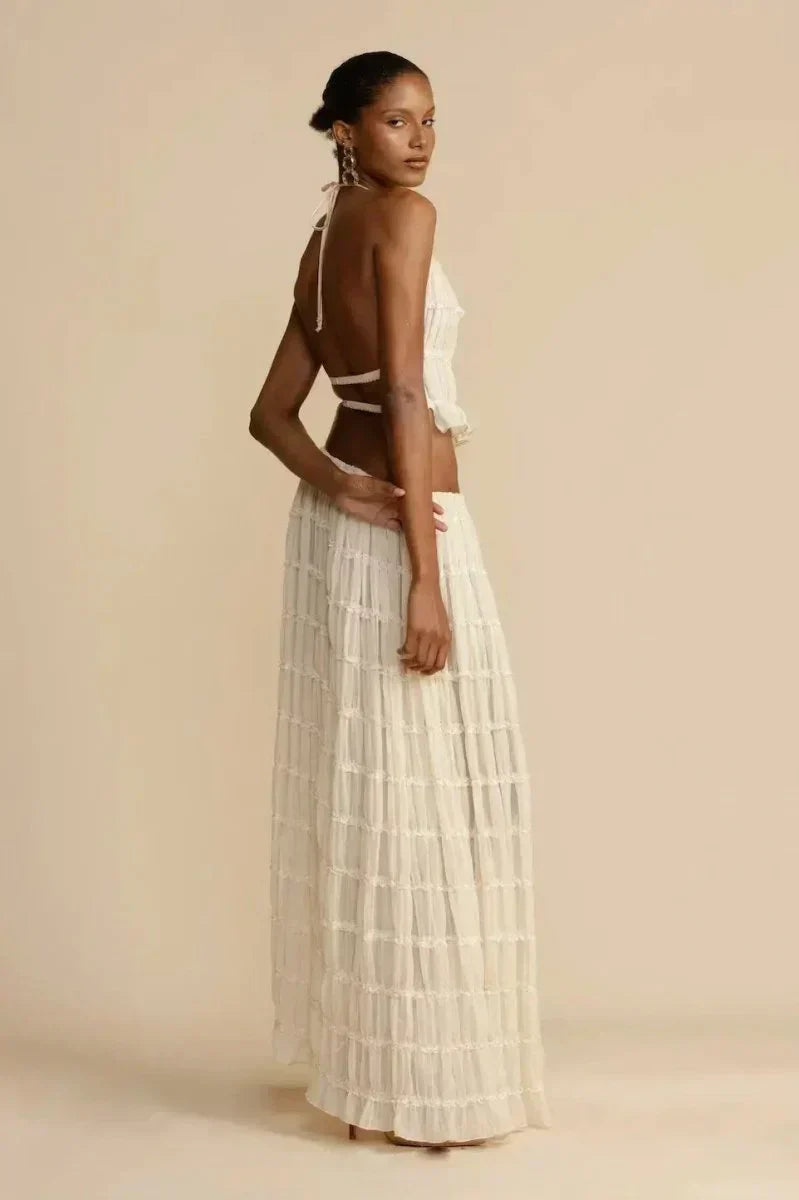Ferina | Backless Pleated Set