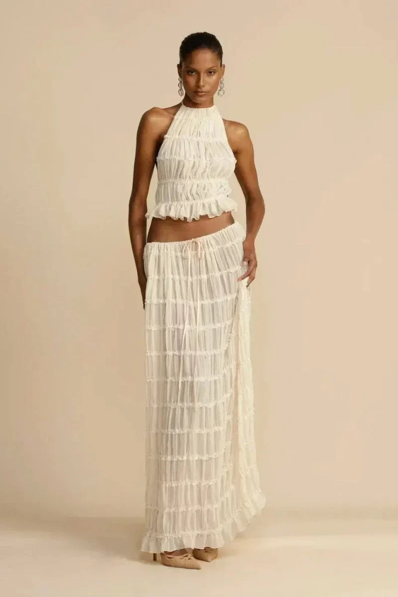 Ferina | Backless Pleated Set