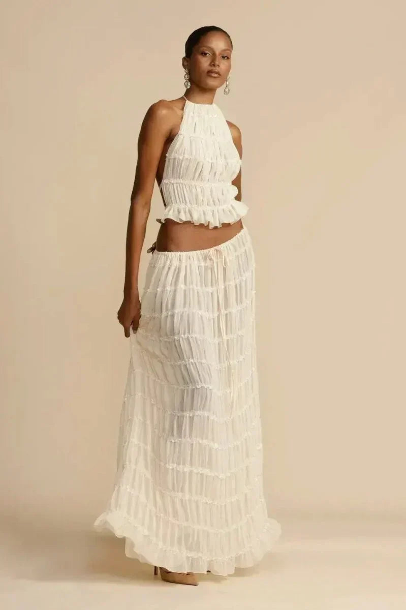 Ferina | Backless Pleated Set