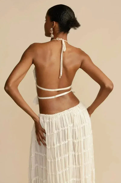 Ferina | Backless Pleated Set