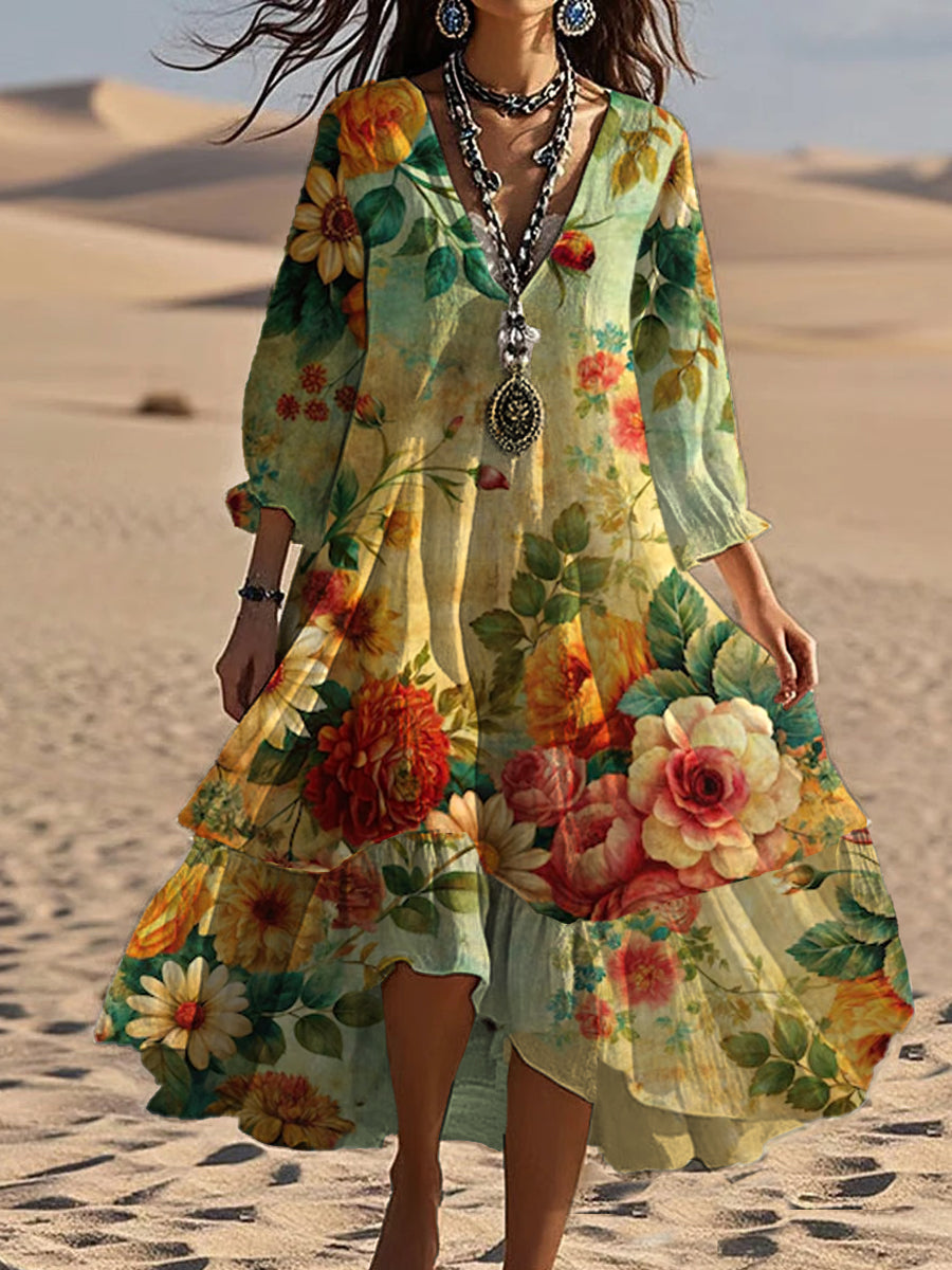 Ayla | Elegant Floral Print Dress
